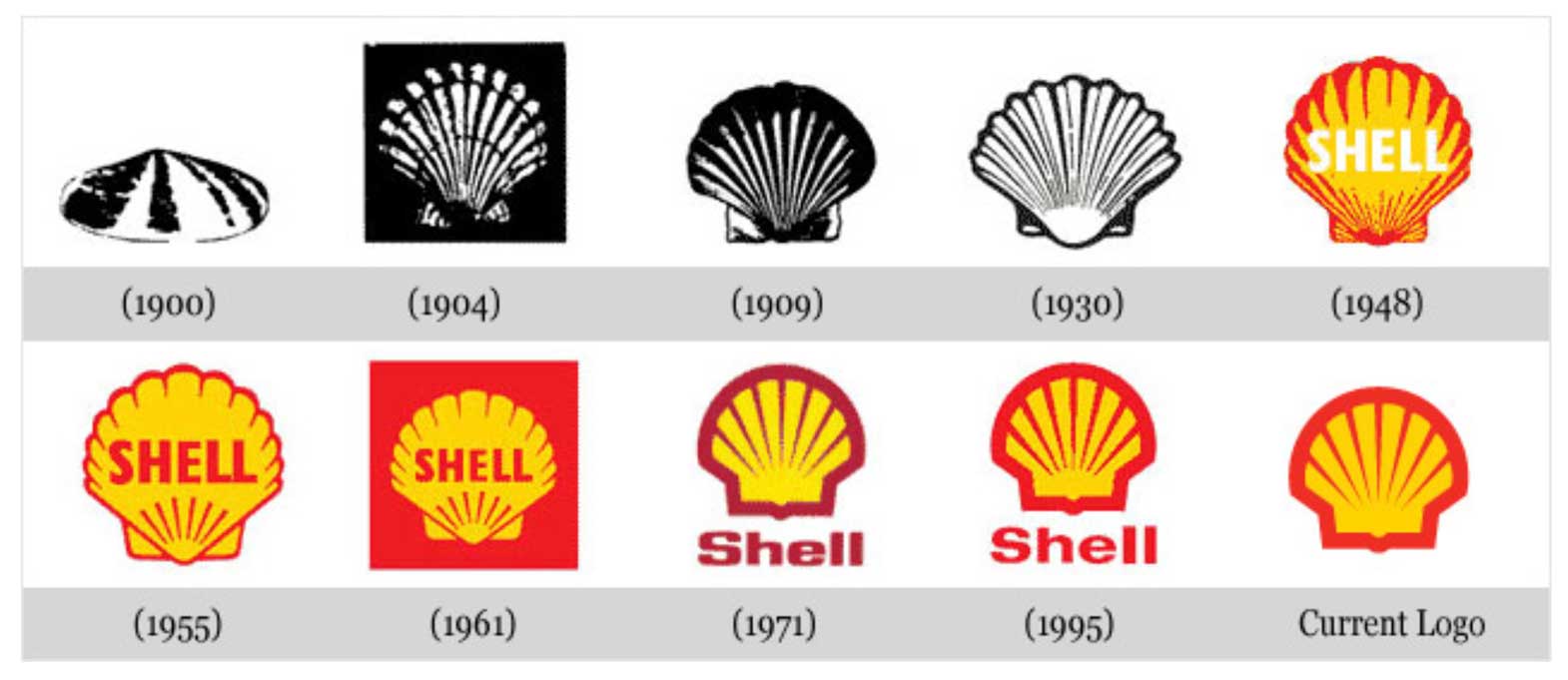 Shell logo progression