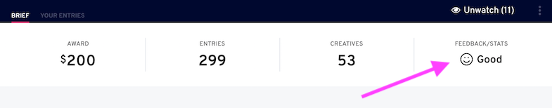 client feedback score