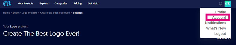 Accessing your account page
