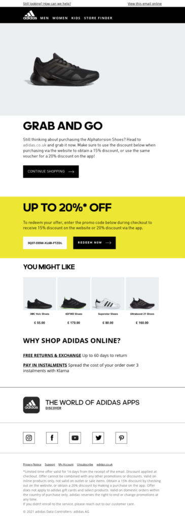 adidas lifecycle email