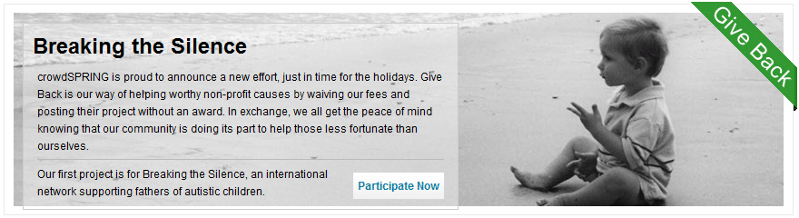 crowdspring Community Gives Back