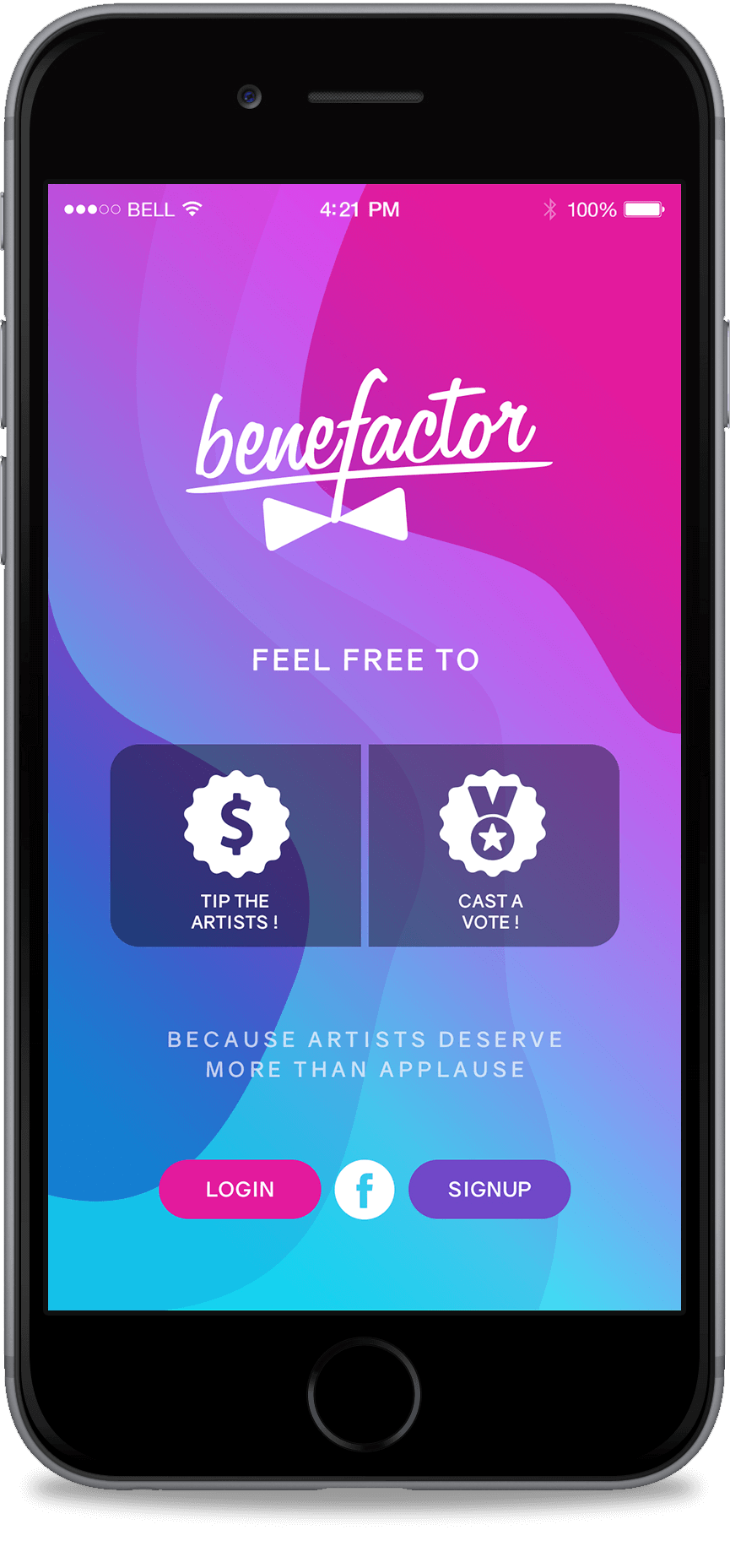 custom mobile app design shown on an iPhone