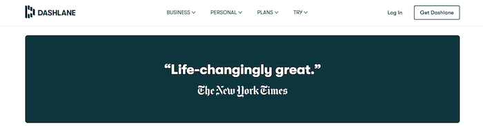 Dashlane social proof