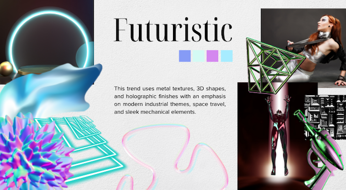 futuristic graphic design trend