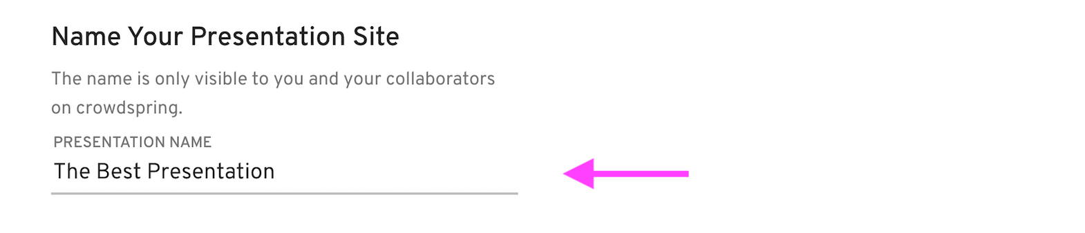name presentation field
