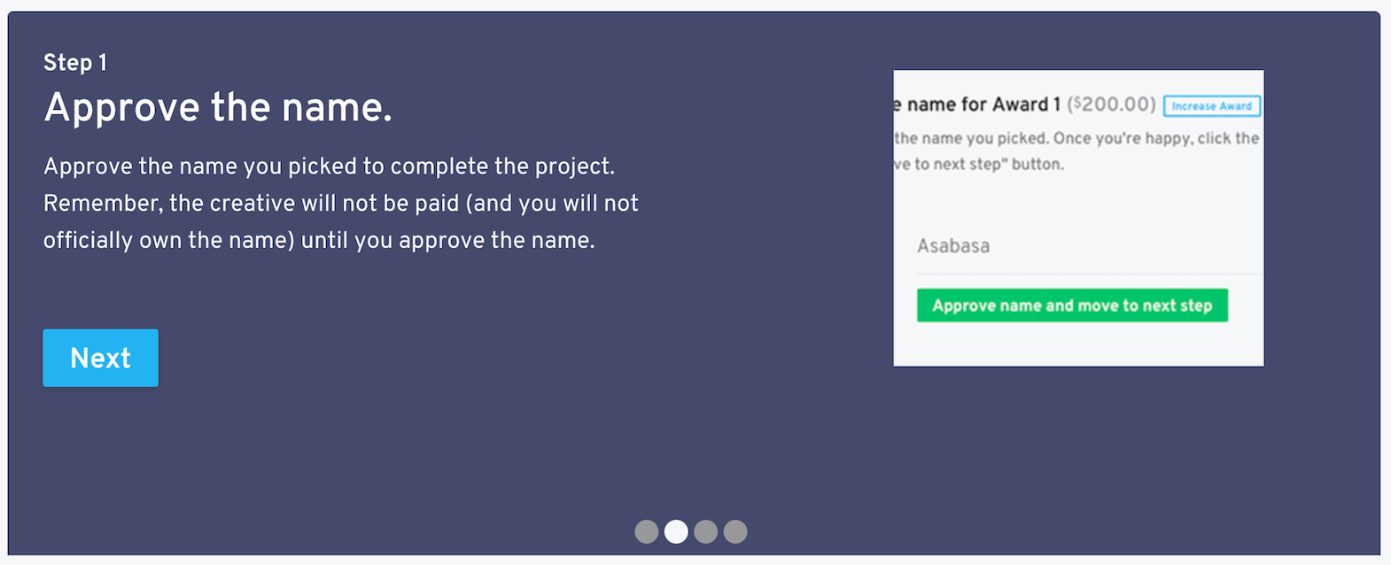 naming wrap-up client tour approve name