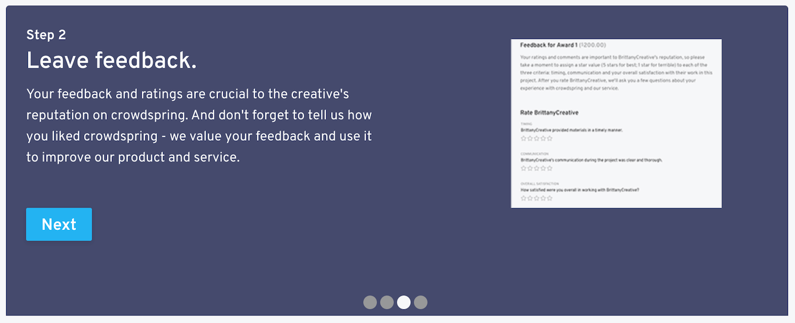 naming wrap-up client tour feedback